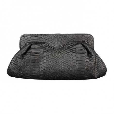 Python Skin Ladies Evening Party Black Purse  