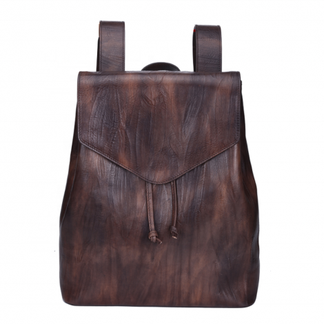 Unisex casual travel bag fashion trend leather backpack 