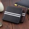 Hengsheng new men's wallet short retro multi card dollar horizontal stripe b-bag wallet factory