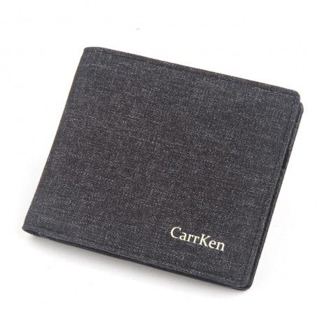 A new style men's wallet: horizontal style, brushed edge, short cloth bag, Korean Fashion Wallet