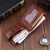 Hengsheng men's wallet short retro new leather button soft wallet 2020 original leather wallet