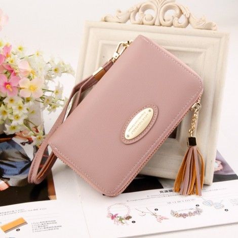 Hengsheng new women's wallet trend short fringe wallet wallet women fashion multi card zipper bag