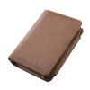 European and American men's wallet retro three fold card bag wallet multi card position zero wallet short Wallet