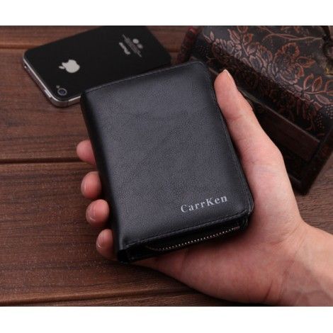 European and American men's wallet retro three fold card bag wallet multi card position zero wallet short Wallet