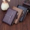 Men's wallet retro multi-functional men's bag wallet short zipper bag trend in Europe and America