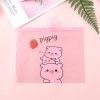 South Korea Stationery small fresh transparent frosted pink pig ring storage bag document bag student stationery bag pen bag