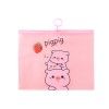 South Korea Stationery small fresh transparent frosted pink pig ring storage bag document bag student stationery bag pen bag