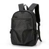 Cross border large capacity simple pleated leisure backpack USB charging backpack schoolbag travel computer bag
