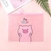 South Korea Stationery small fresh transparent frosted pink pig ring storage bag document bag student stationery bag pen bag