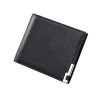 Wallet Men Men's short wallet iron edge Korean youth men's horizontal wallet trend card bag USD bag