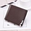 Wallet Men Men's short wallet iron edge Korean youth men's horizontal wallet trend card bag USD bag