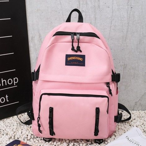 new solid color backpack outdoor travel bag middle school students' backpack for men and women Japan South Korea leisure large capacity Backpack