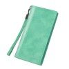 Hengsheng women's Long Wallet button mobile phone bag multi color hand bag frosted leather ultra thin retro Wallet