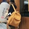 Pure cotton wash Canvas Backpack solid color travel bag retro college style large capacity backpack schoolbag for male and female students
