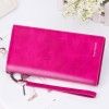 Hengsheng women's Long Wallet button mobile phone bag multi color hand bag frosted leather ultra thin retro Wallet