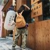 Pure cotton wash Canvas Backpack solid color travel bag retro college style large capacity backpack schoolbag for male and female students
