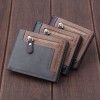 New short men's wallet European and American wallet fashion leather zipper bag 30% horizontal wallet factory wholesale