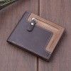 New short men's wallet European and American wallet fashion leather zipper bag 30% horizontal wallet factory wholesale