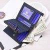 New men's wallet short fashion buckle wallet men fashion multi-functional three fold zipper bag wholesale