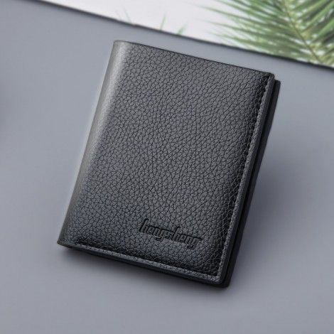 Men's wallet short men wallet men's vertical ultra thin driving license dollar clip Mini Wallet