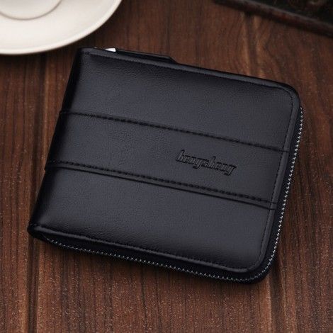 Men's wallet short Korean zero wallet wallet multi function buckle dollar clip retro zipper wallet factory