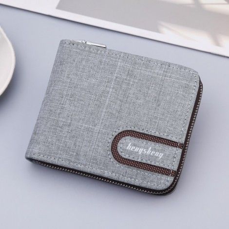 Men's wallet Korean canvas dollar bag wallet multi function zipper wallet casual buckle zero wallet factory