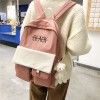 Schoolbag female Korean high school student cotton Yuansu ulzzang junior high school student color contrast backpack College Student Backpack
