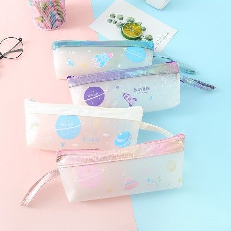 2529 cartoon dream planet pen bag creative student large capacity pencil case pencil case portable zipper pencil case