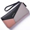 Hengsheng new women's wallet long splicing zipper mobile phone bag Korean fashion handbag