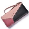 Hengsheng new women's wallet long splicing zipper mobile phone bag Korean fashion handbag