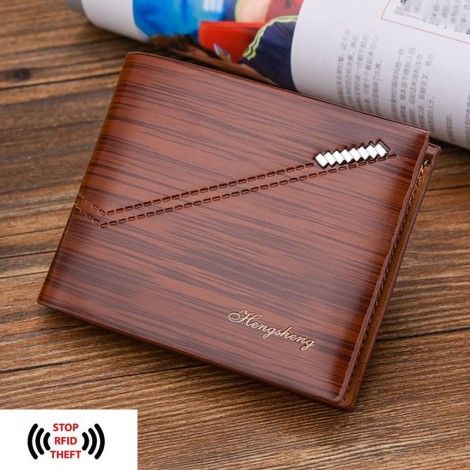 Cross border e-commerce factory wallet men's new RFID wallet card bag wholesale short wallet anti demagnetization