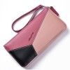 Hengsheng new women's wallet long splicing zipper mobile phone bag Korean fashion handbag