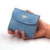Hengsheng women's short wallet buckle Coin Wallet Mini Pocket Wallet canvas pattern metal WALLET