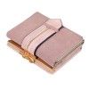 Hengsheng women's wallet wallet short wallet small frosted women's three fold Wallet women elegant Wallet