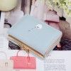 Hengsheng women's wallet wallet short wallet small frosted women's three fold Wallet women's candy Leather Wallet