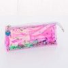 New laser quicksand reflective girl heart pencil bag small fresh student stationery bag lovely large capacity pencil bag