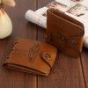 Hengsheng men's short wallet retro Hunter wallet large capacity buckle wallet factory direct sales