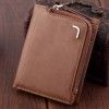 New men's wallet short large capacity driver's license zero wallet retro multi-functional zipper bag