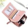 New short wallet women's Patchwork Leather Wallet lychee pattern short wallet multi-functional zipper bag
