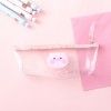 2346 girl's heart three dimensional cartoon transparent pencil bag simple girl student's pencil bag PVC large capacity pencil bag