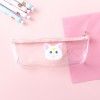 2346 girl's heart three dimensional cartoon transparent pencil bag simple girl student's pencil bag PVC large capacity pencil bag