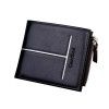 New men's wallet European and American retro men's bag multi-functional fashion wallet horizontal zipper dollar clip a hair substitute