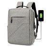 Polyester backpack for men's business and leisure computer bag USB charging backpack waterproof travel bag can be customized logo