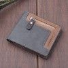 New short men's wallet European and American wallet fashion leather zipper bag 30% horizontal wallet factory wholesale