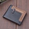 New short men's wallet European and American wallet fashion leather zipper bag 30% horizontal wallet factory wholesale