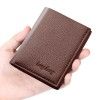 Men's wallet short men wallet men's vertical ultra thin driving license dollar clip Mini Wallet