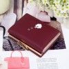 Hengsheng women's wallet wallet short wallet small frosted women's three fold Wallet women's candy Leather Wallet