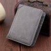 Men's wallet short retro frosted card bag wallet dollar clip men's multi-functional zipper bag factory direct sales