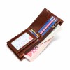 Amazon popular RFID men's short wallet ultra thin Student Wallet Leather youth men's bag horizontal zero wallet