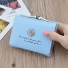 Simple women's Mini Wallet fashion retro flower short zero wallet female student three fold Wallet 